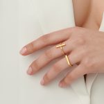 24K Gold-plated brass ring -AM BY AGAPI