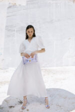 Light Lavender Leather Satchel - Image 3