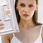 Metallic Gold Leather Satchel