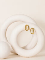 24K Gold-plated Brass hoop earrings - AM BY AGAPI