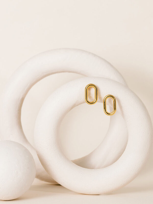 24K Gold-plated Brass hoop earrings - AM BY AGAPI
