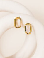 24K Gold-plated Brass hoop earrings - AM BY AGAPI