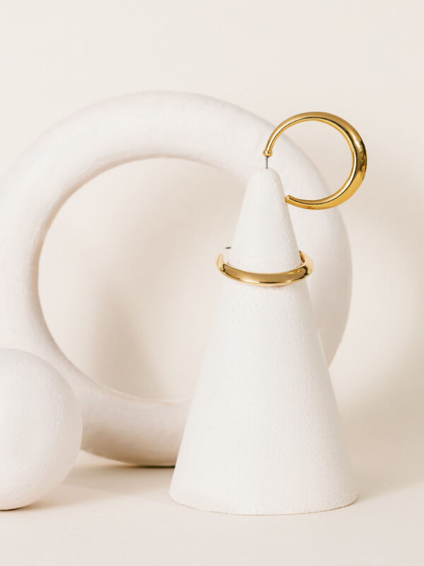 24K Gold-plated Brass hoop earrings - AM BY AGAPI