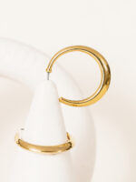24K Gold-plated Brass hoop earrings - AM BY AGAPI