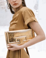 Light Bronze Leather Satchel