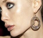 Σκουλαρίκια στρας με Ορειχάλκινο επίχρυσο 24κ κούμπωμα 2